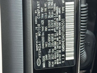 2026 Hyundai PALISADE HYBRID SEL Premium 8 Passenger