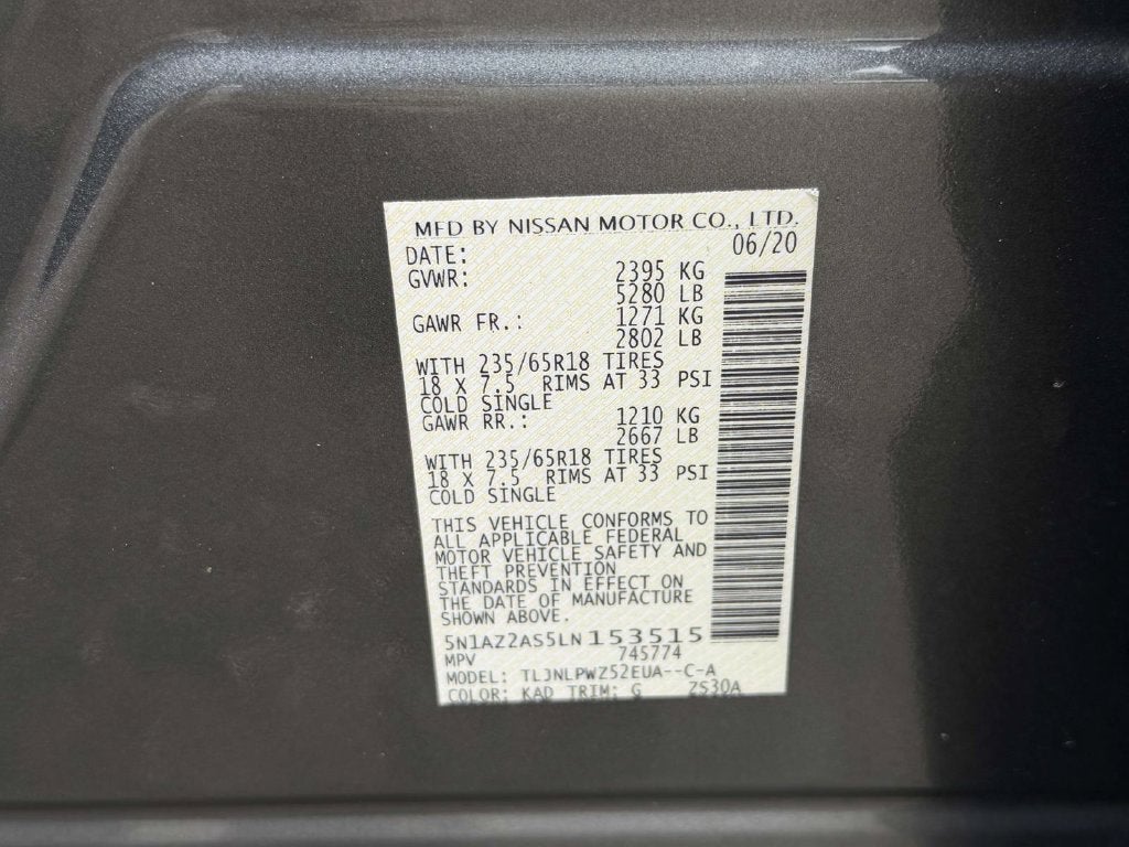 2020 Nissan Murano S Intelligent AWD